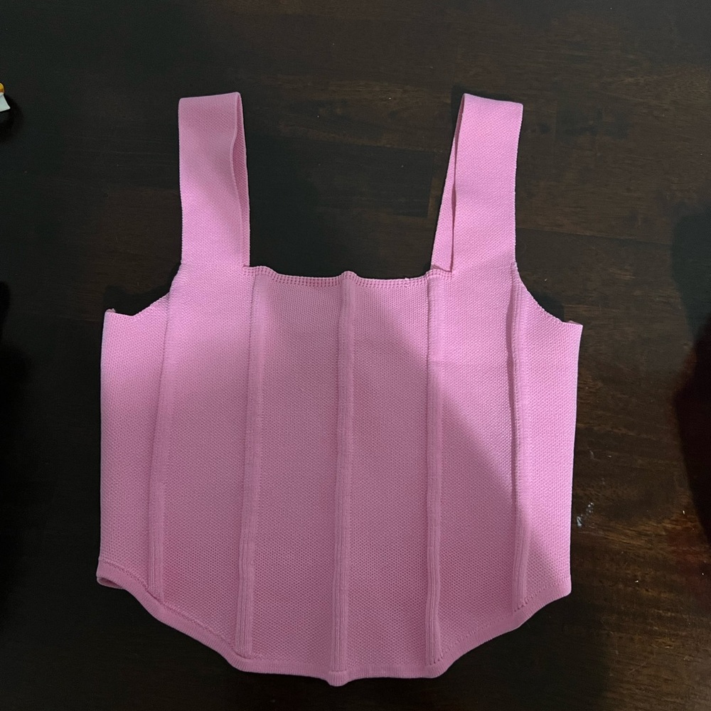 Primark Pink Ribbed Tank Top